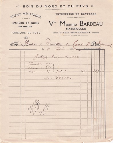 Lussac scierie bardeau - lussac, 1928