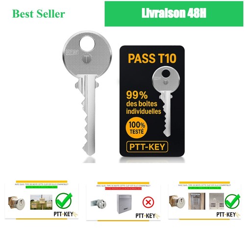 Clé pass ptt t10 pour - pour, boîte