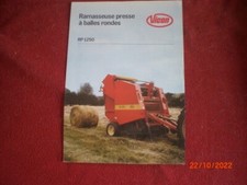 VICON RP 1250 ROUND BALL PRESS ADVERTISING BROCHURE