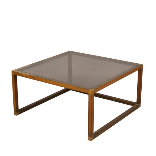 Table basse laiton verre - basse,
