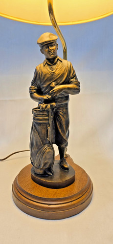 Vintage golfer table lamp - vintage,