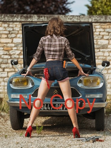 Citroen ami jolie - citroen, fille