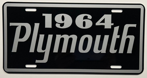 1964 plymouth metal license - 64,
