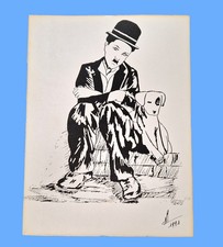 estampe dessin Charlie Chaplin
