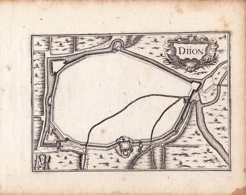 Gravure xviie dijon côte or - gravure,
