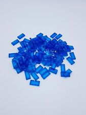 LEGO LOT 100 X TILE 1X2 TRANS BLUE /BLEU FONCÉ  REF 3069 / 35386 *NEUF*