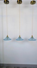 Art Deco blue glass pendant lamp - Ø19 cm - 3 copies available