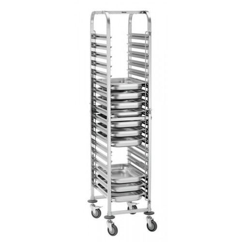 Chariot inox glissières 18 - inox, à