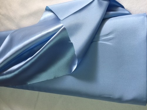 Doublure satin bleu - satin, ciel
