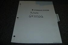 Kubota GR2020G Garden Mower Hydraulic System Manual xz