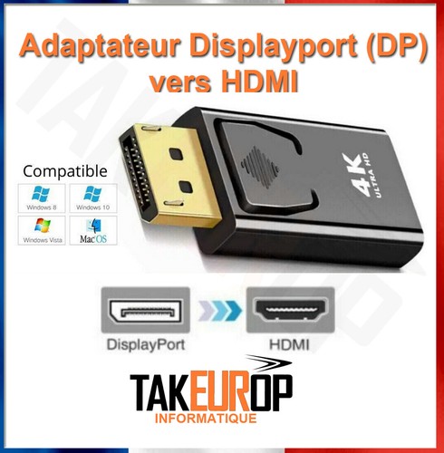 Display port mâle vers - dp,