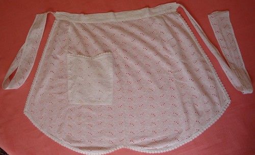 Tablier blanc broderie - tablier,