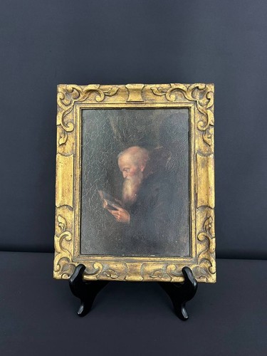 Moine lisant huile sur - moine, –