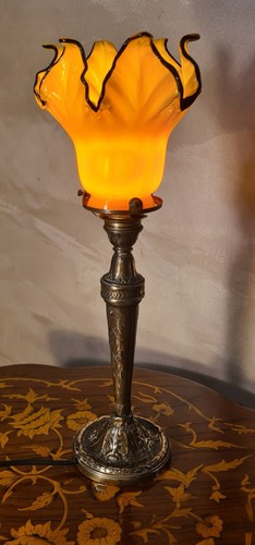 Lampe bronze signé 1900 - lampe,