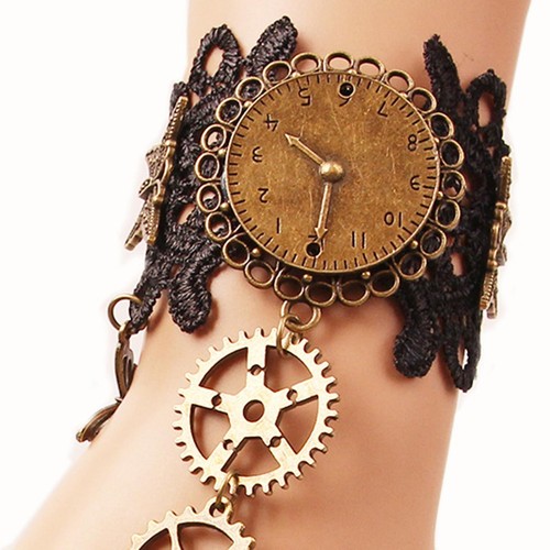 Bracelet dentelle noire - bracelet,