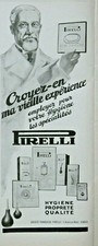 PRESS AD 1926 PIRELLI SHOWER TUBE HOT WATER BOTTLE PEAR BREAST PUMP GLOVES
