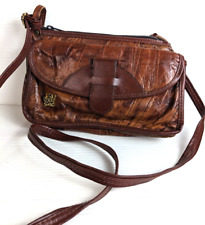 OKAY SAC Leather style crossbody Shoulder purse Brown Womens