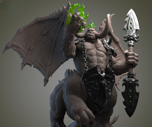 Mannoroth wow figurine résine - mannoroth,