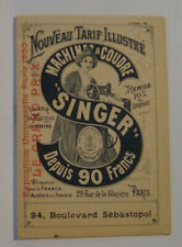 CATALOGUE MACHINES A COUDRE SINGER 1900.