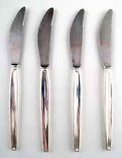 Georg Jensen Sterling Silver Cypres 4 lunch knives.