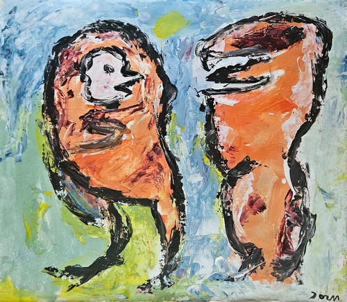Peinture huile abstraite - peinture, l'huile