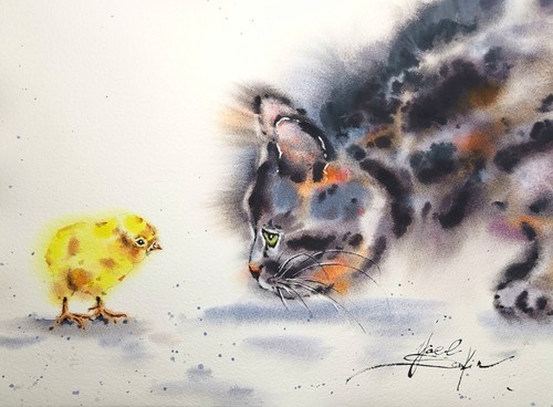 Peinture originale aquarelle