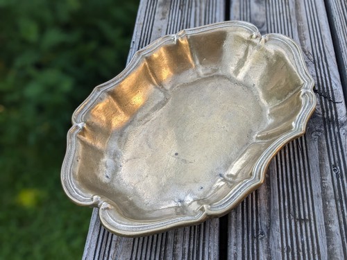 Plat bronze argenté - bronze,