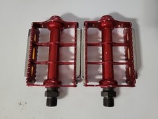 old school NOS KKT KMX  K-MX Rat trap pedals 9/16 red bmx bike