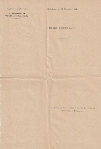 Papier militaire régiment - militaire, 2e