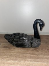 Artisanal Cygne Noir En Bois