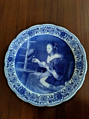 Ancien plat mural faience - plat,