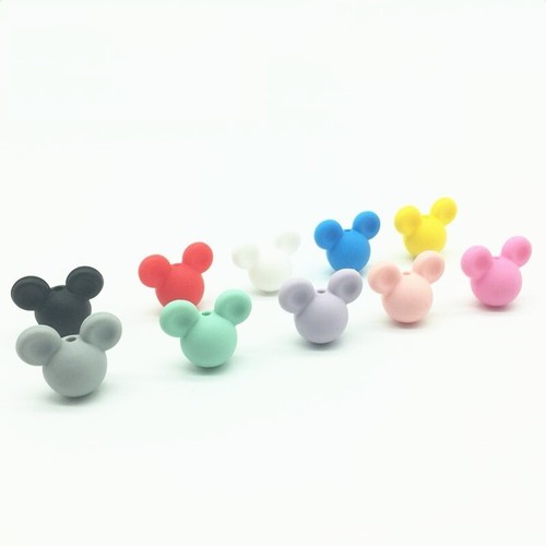 Perle silicone souris 24mm - perle,
