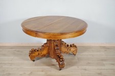 Grand guéridon table de salle à manger noyer Napoléon III