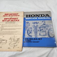 Honda Service Shop Repair Manual Book 89 - 90 94 -97 PC800 Pacific Coast 61MR505
