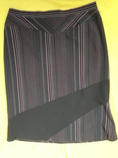  jupe femme polyester viscose noir violet empiecement grande taille 46 / 48