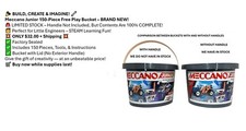 Meccano Junior Open Ended Bucket 150 Piece Free Play Bucket (No Handle)