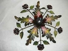 Wrought Iron Chandelier Ceiling Light With Pink