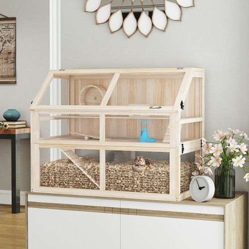 Tier wooden hamster cage - hamster, w/
