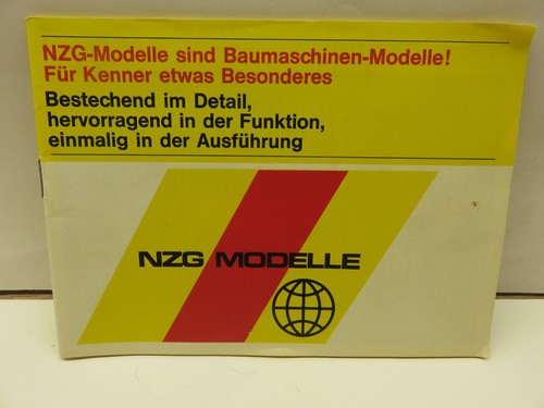 Nzg modelle petit catalogue - nzg,