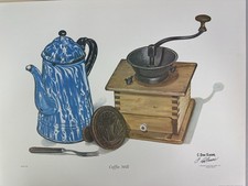 “Coffee Mill” by C. Don Ensor Donart Inc Limited Edition 1970 Plate lll