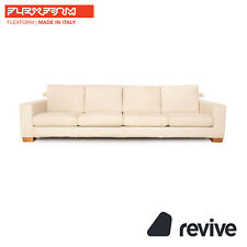 Sofa Couch Flexform Status En Tissu Crème Quatre Places