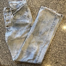 Chipie Vintage Light Blue Jeans Button Fly 36 (euro) made in France straight leg