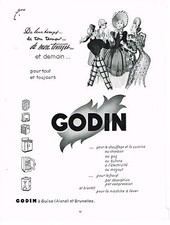 ADVERTISEMENT ADVERTISING 0314 1953 GODIN stove stove heater