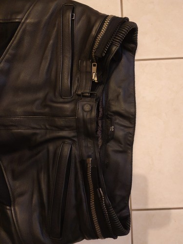 Pantalon cuir moto - cuir, homme