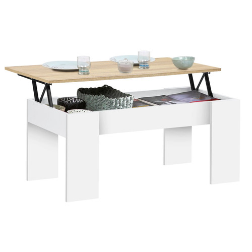 Table basse plateau relevable