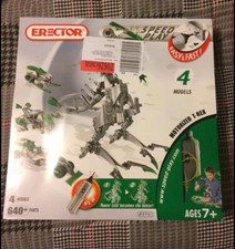Meccano Erector Speed Play 4 Models Building Set Motorized T-Rex 8901
