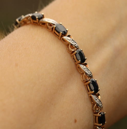 Bracelet saphir ovale - bracelet, &