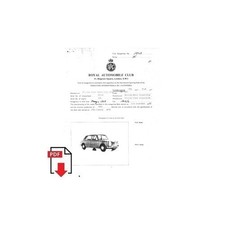 1968 MG 1300 Form of