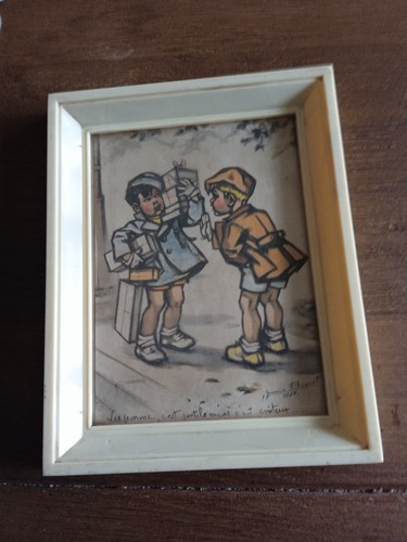 Cadre avec gravure germaine - avec,