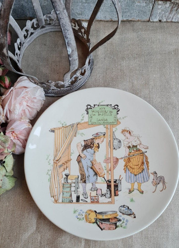 Ancienne assiette parlante - assiette,